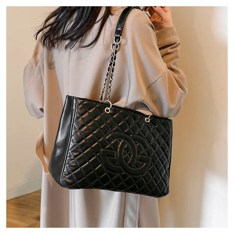 Classic Retro Chain Strap Messenger Bag Women's Luxury Textured Leather Handbag Paris Fashion Zipper Shoulder Bag
