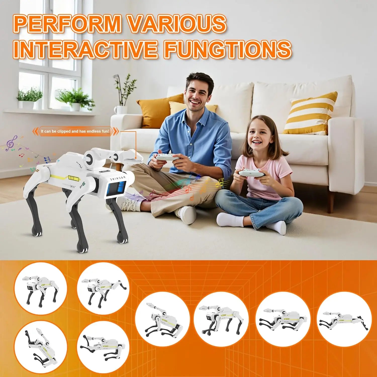 AI Simulation Robot Dog Intelligent Machine Dog Voice Command APP Control Programming Interactive Performs Acrobatics Robot Dog