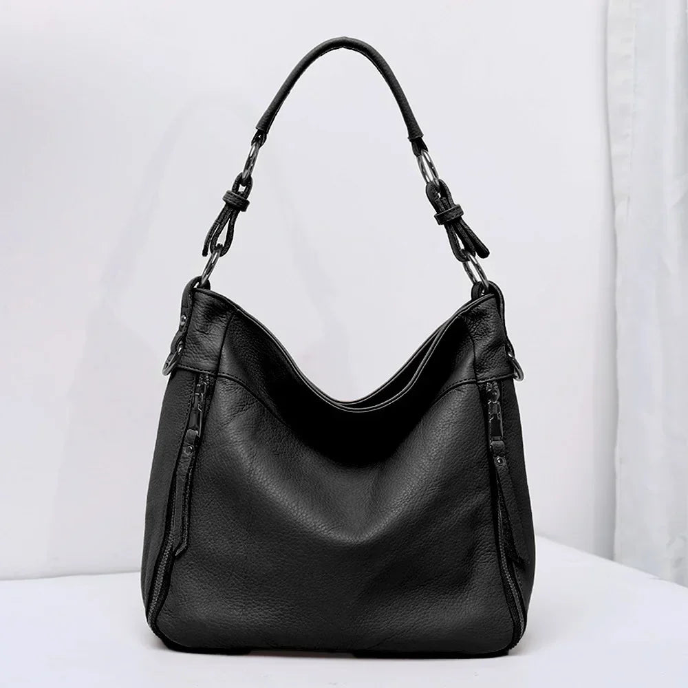 2025 Luxury Women's Handbag - Genuine Cow Leather, Large Capacity & Versatile Shoulder/Crossbody/Tote Commuting Bag