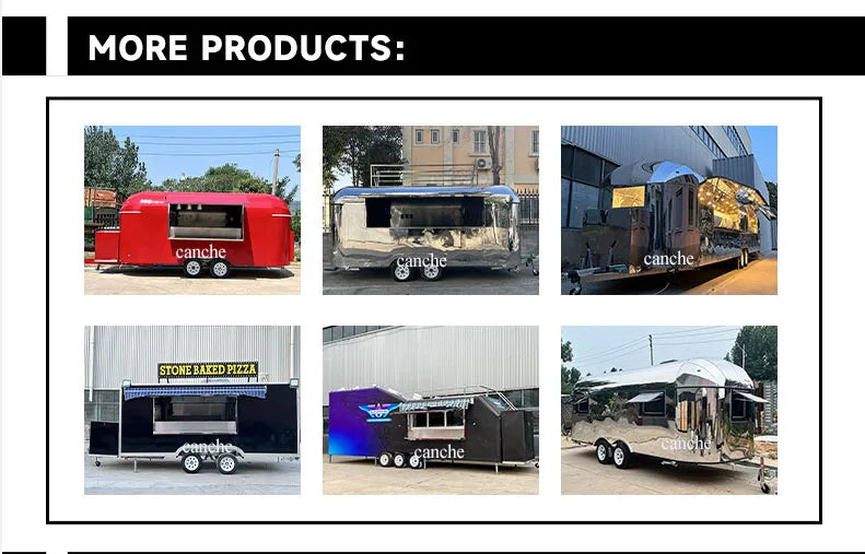 Mobile Food Trailer With Full Kitchen Hot dog Burgers Cart Mobile Street Fast Food Van