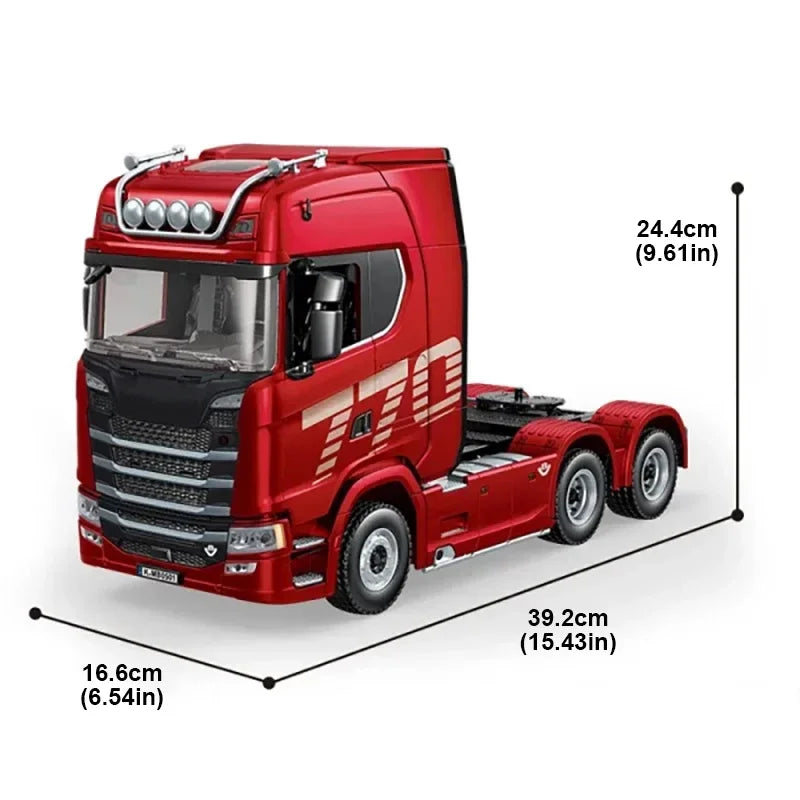 Huina 1501 770S Rc Car Tractor 19Ch Remote Control Trailer Truck 1/18 Engineering Vehicle with Light Sound Toys Christmas Gifts