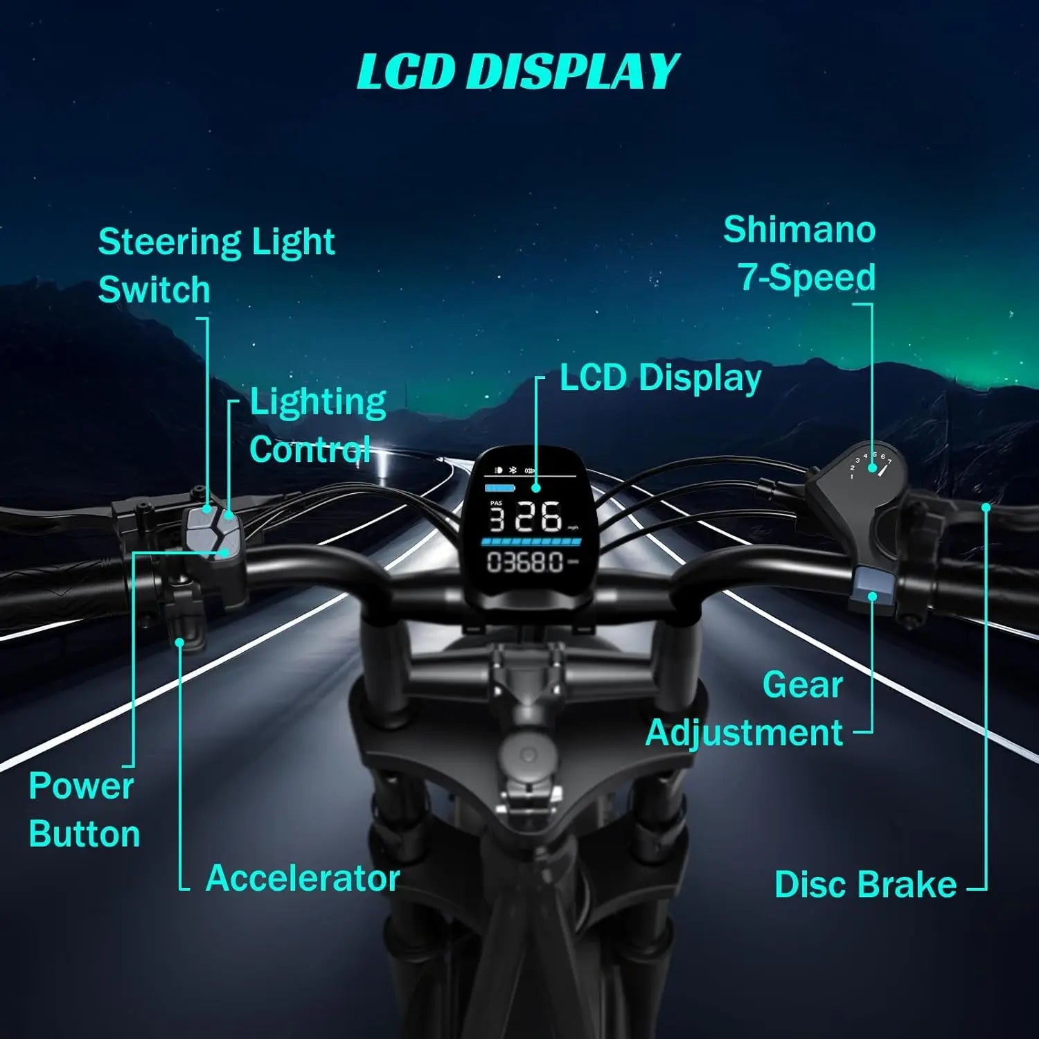 TST R002S 1500W e-bike, 20" fat tires, 60-100mile range, 28MPH, 48V 15Ah battery, for all terrains.