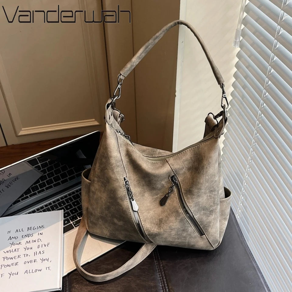 High Quality Scrub Soft PU Leather Shoulder Crossbody Bags for Women Designer Luxury Women Bags Female Handbags Casual Tote Sac