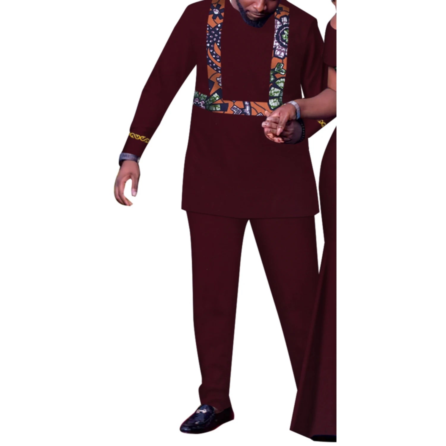 African Couple Outfits Match Sets Dashiki African Mens suit and Dresses for Women Party Couple Clothing WYQ905