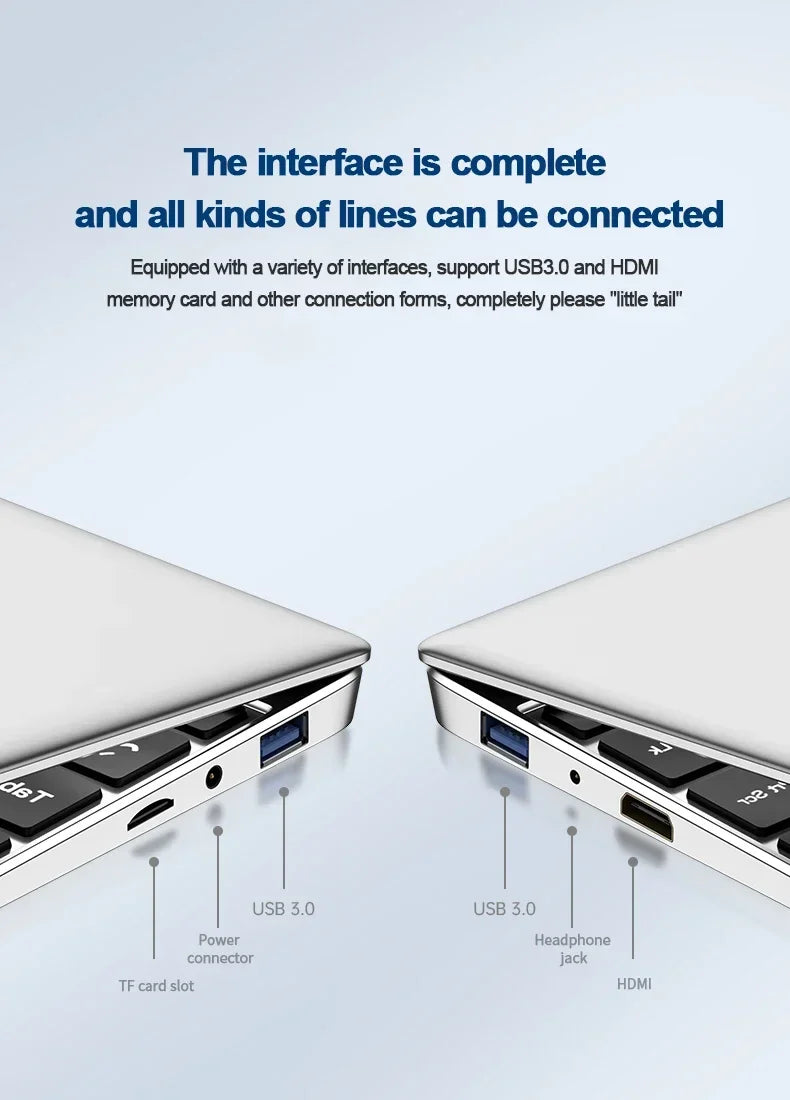 2025NEW Laptop  Windows 11 Notebook computer14.1" Intel Core i7 7500U 12GB RAM 512GB/1TB SSD 1920*1080P Office Study PC computer