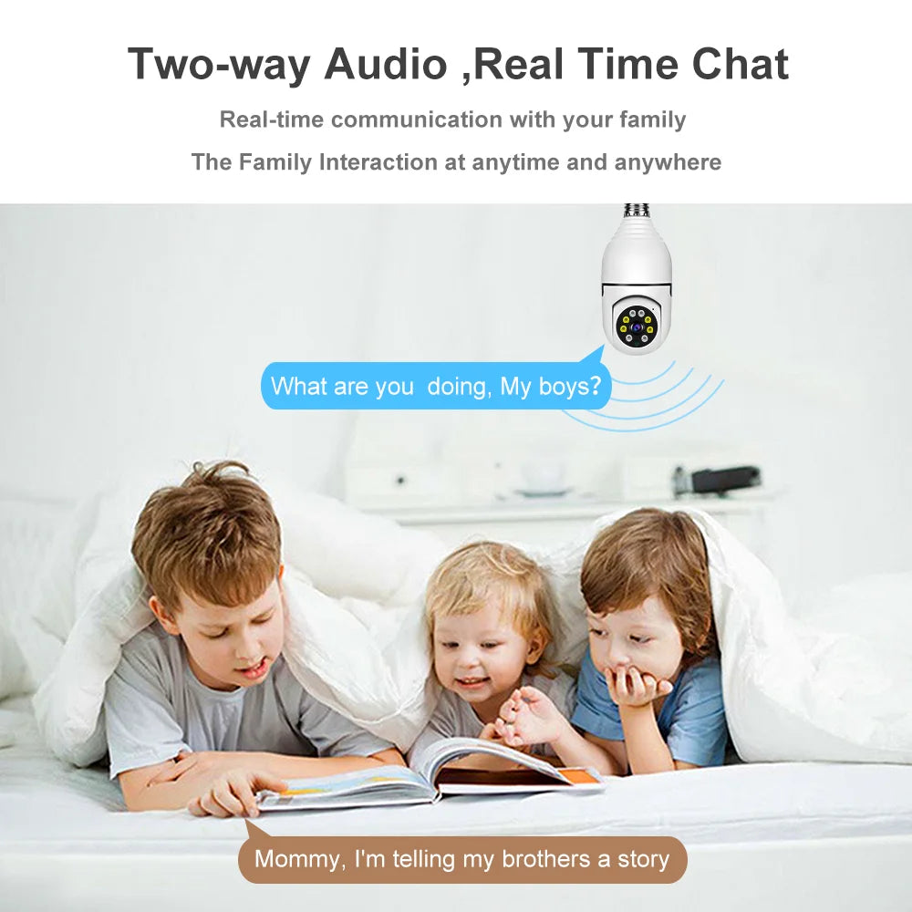 YI Iot E27 Bulb Surveillance 5G Wifi Camera 2MP Night Vision Full Color Automatic Human Track Security Protection Monitor Camera