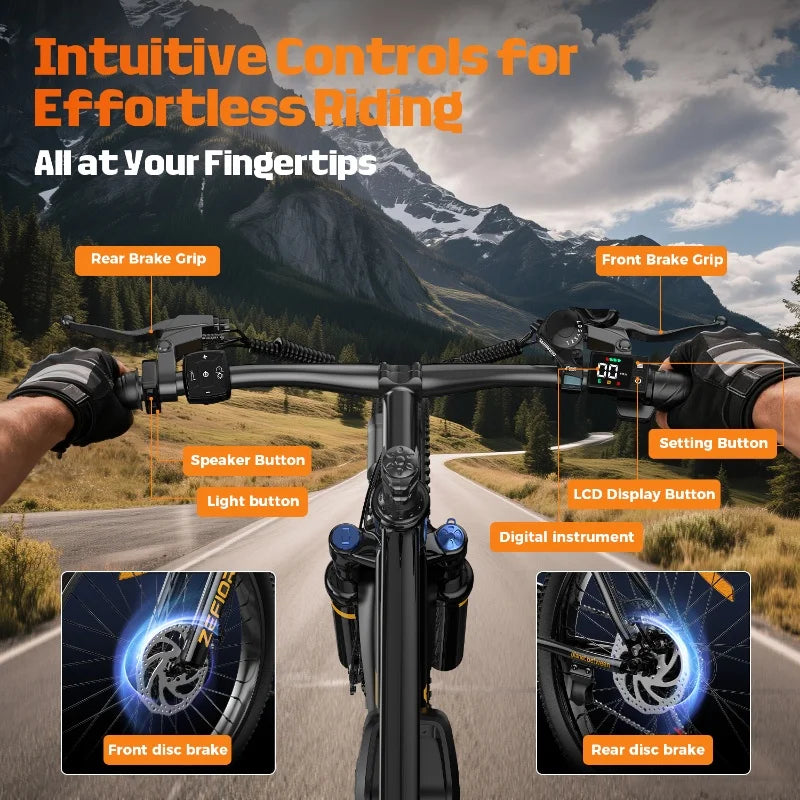 1000w 2000w Ebike,48v Aluminum Alloy 26 Inch Electric Bicycle,for Both Men Women In Mountainous Areas Cycling Electric Bike