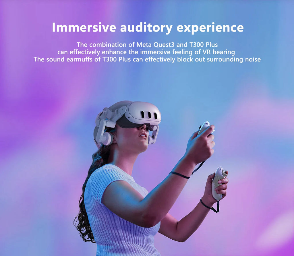 T300 Adjustable VR Head Strap For Meta Quest 3 Improve Comfortable Elite Replacement Headwear For Quest 3 Accessories