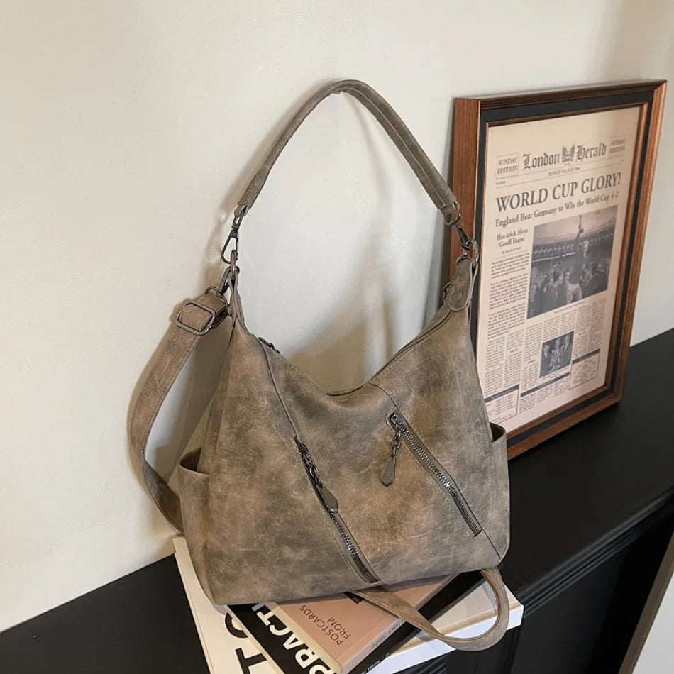 High Quality Scrub Soft PU Leather Shoulder Crossbody Bags for Women Designer Luxury Women Bags Female Handbags Casual Tote Sac