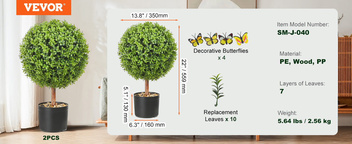 SucceBuy 1/2pcs Artificial Boxwood Tower Topiary Spiral Artificial Plant 24/36/48in high Decorative Plants Green Plastic PE Tree