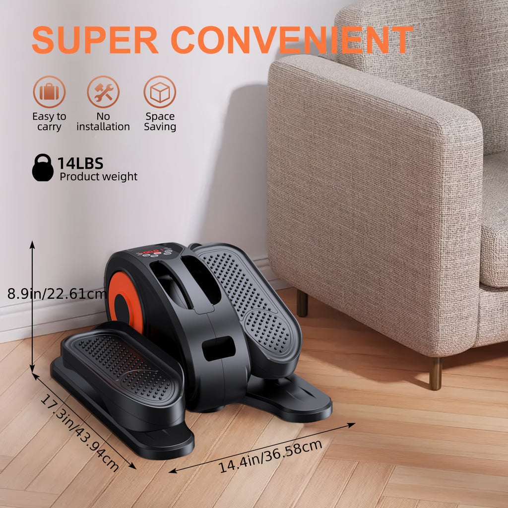 Compact Under Desk Elliptical Machine for Seniors, Quiet & Portable Electric Seated Pedal Exerciser with Remote Control, 12 Adjustable Speeds, Space-Saving Design - Perfect for Low-Impact Workouts at Home or Office, Elliptica