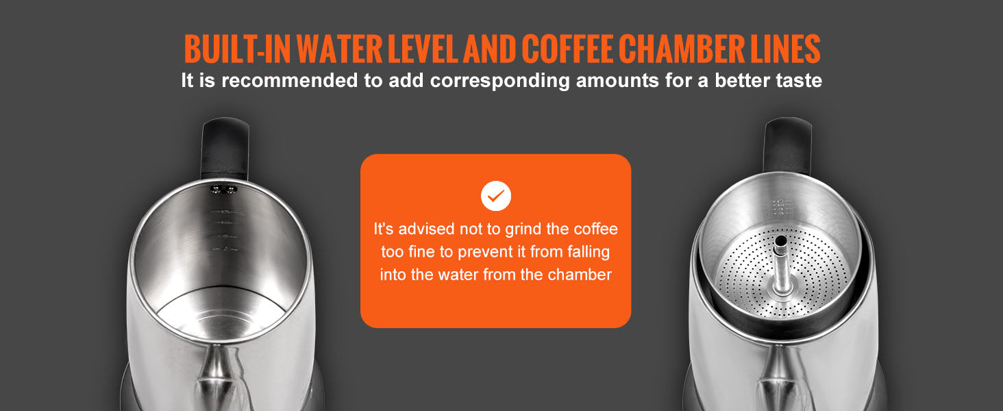 SucceBuy 12-Cup Electric Percolator Coffee Pot 304 Stainless Steel Coffee Percolator with Keep Warm Function