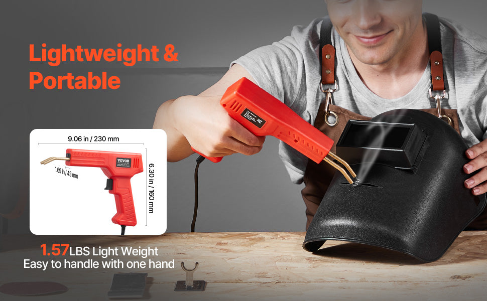 SucceBuy Plastic Welder 100W Plastic Welding Gun with 800PCS Hot Staples Professional Welding Gun Plastic Car Bumper Repair Kit