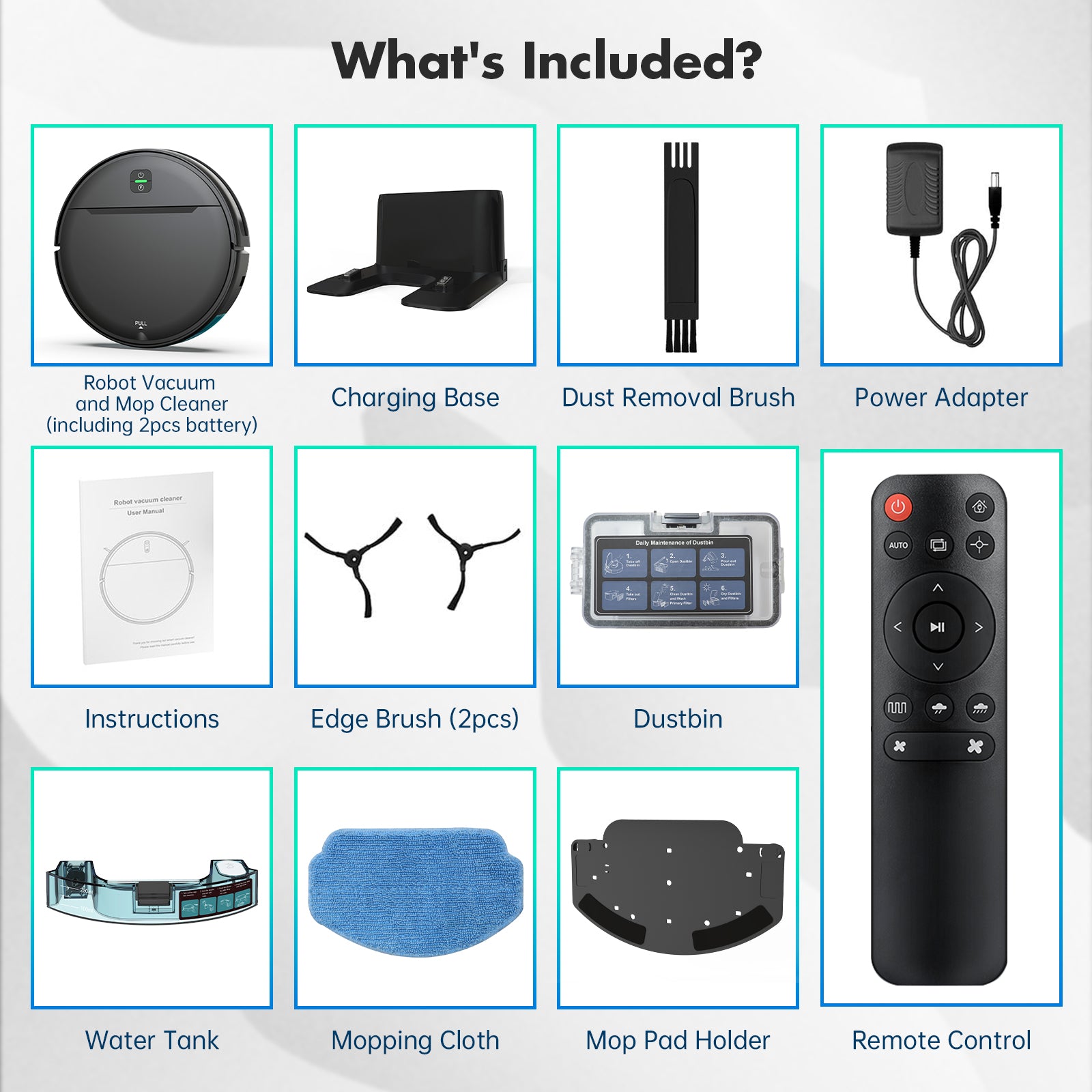 OMESER BR181 Robot Vacuum Cleaner Combo Mop 4KPa Suction Robotic WiFi/Voice Control Auto-Recharge Pet Hair Vacuum Cleaning Robot