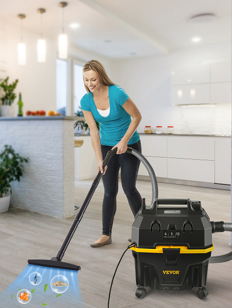 SucceBuy Portable Wet and Dry Vacuum Cleaner 15L For Car & Home Appliance 1200W Power Strong Suction Vacuum Cleaner & Air Blower